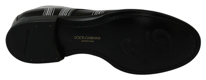 Dolce &amp; Gabbana eleganta svartvita Derbyskor