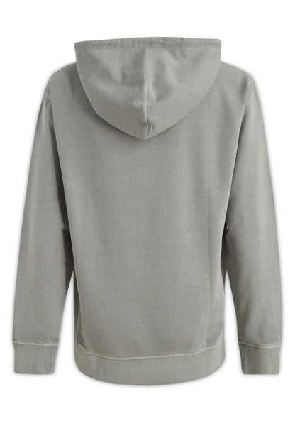 Sudadera con capucha de algodón gris elegante de Hugo Boss