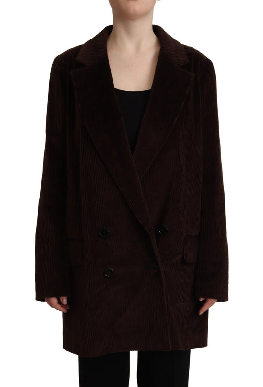 Dolce &amp; Gabbana Elegant Burgundy dubbelknäppt trenchcoat