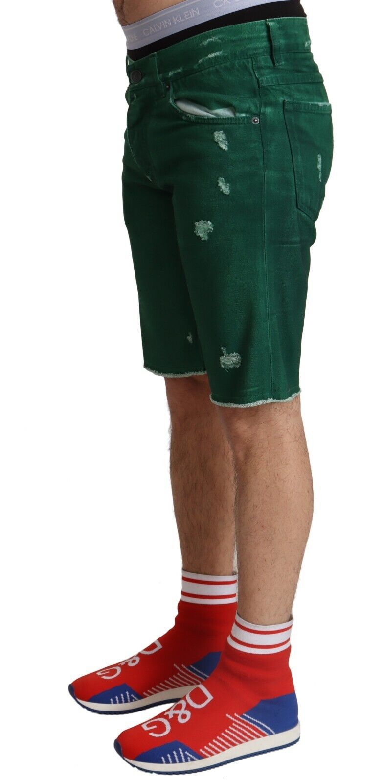 Bermudas vaqueras verdes elegantes de Dolce &amp; Gabbana