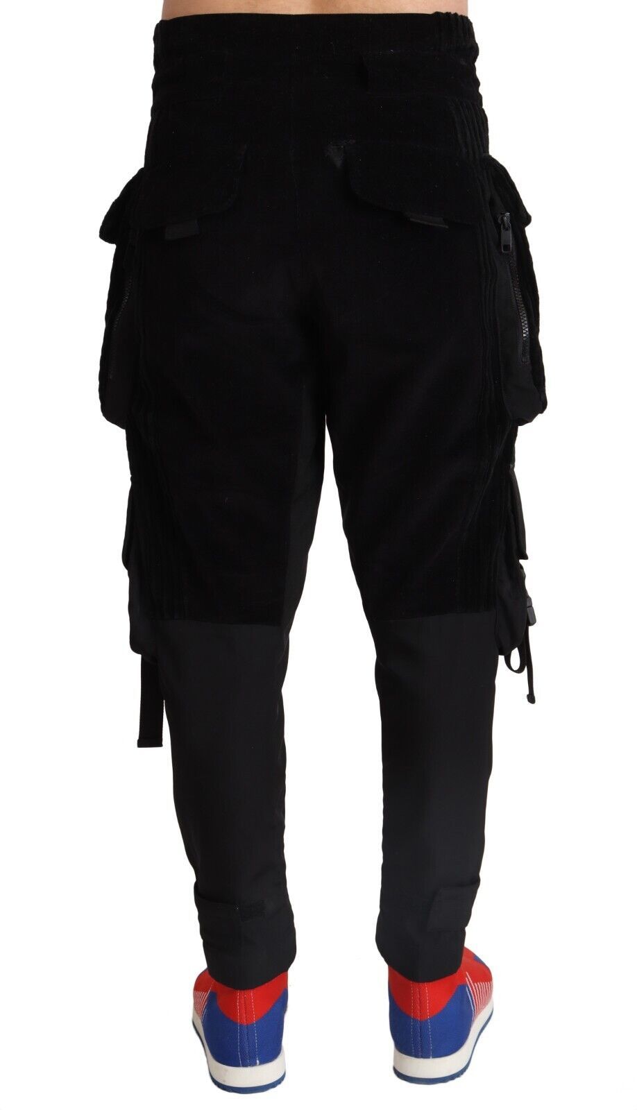 Pantalones cargo elegantes de pana negros de Dolce &amp; Gabbana