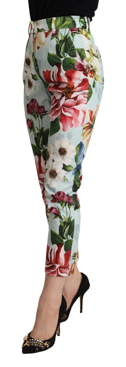 Dolce &amp; Gabbana eleva tu estilo chic con pantalones ajustados con diseño floral