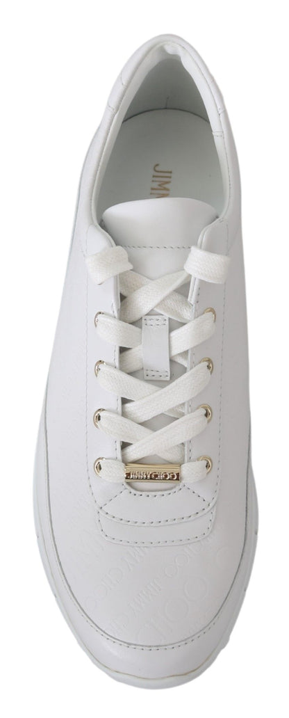 Zapatillas elegantes de piel blanca de Jimmy Choo