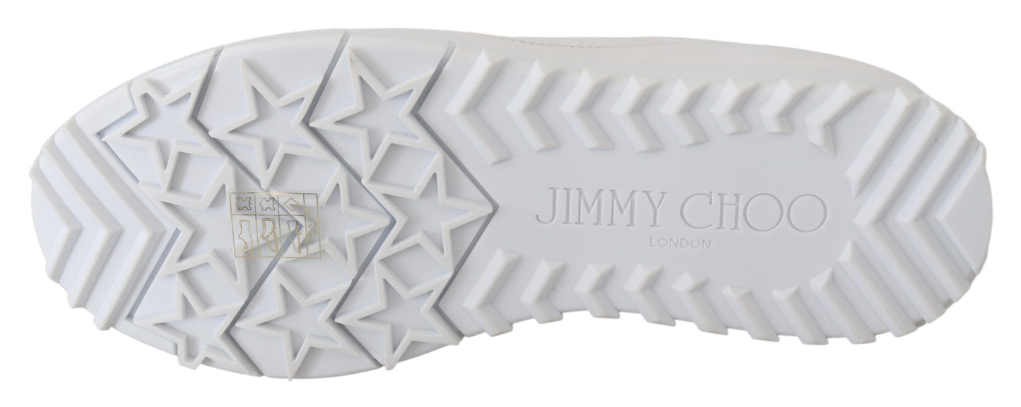 Zapatillas elegantes de piel blanca de Jimmy Choo