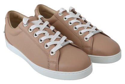 Jimmy Choo Powder Pink Nappa Läder Sneakers