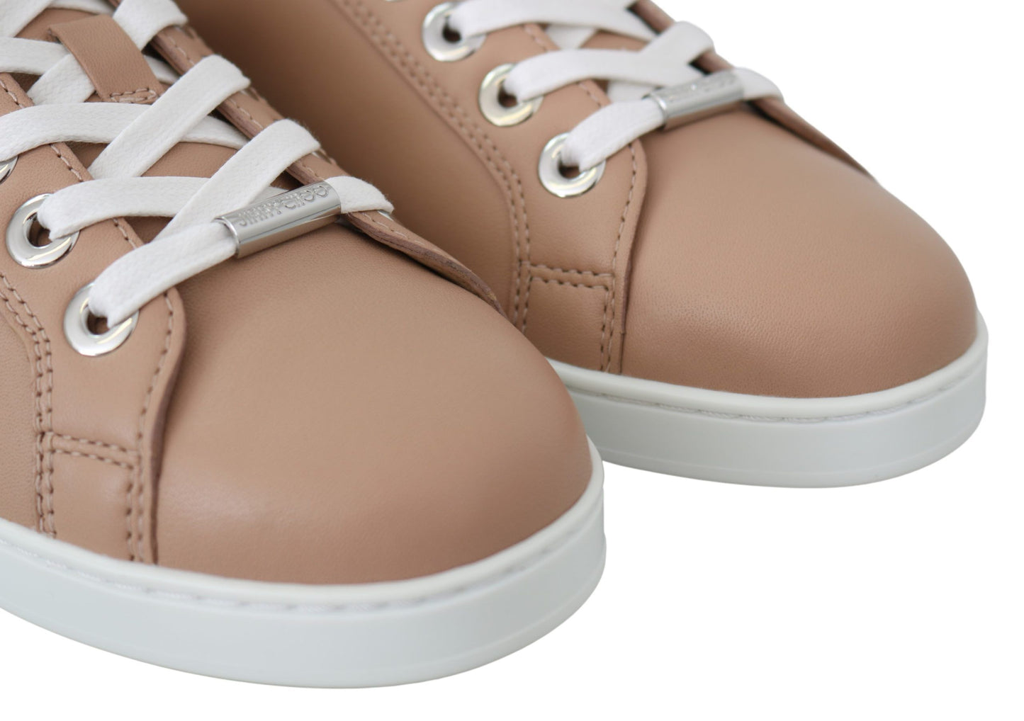 Jimmy Choo Powder Pink Nappa Läder Sneakers