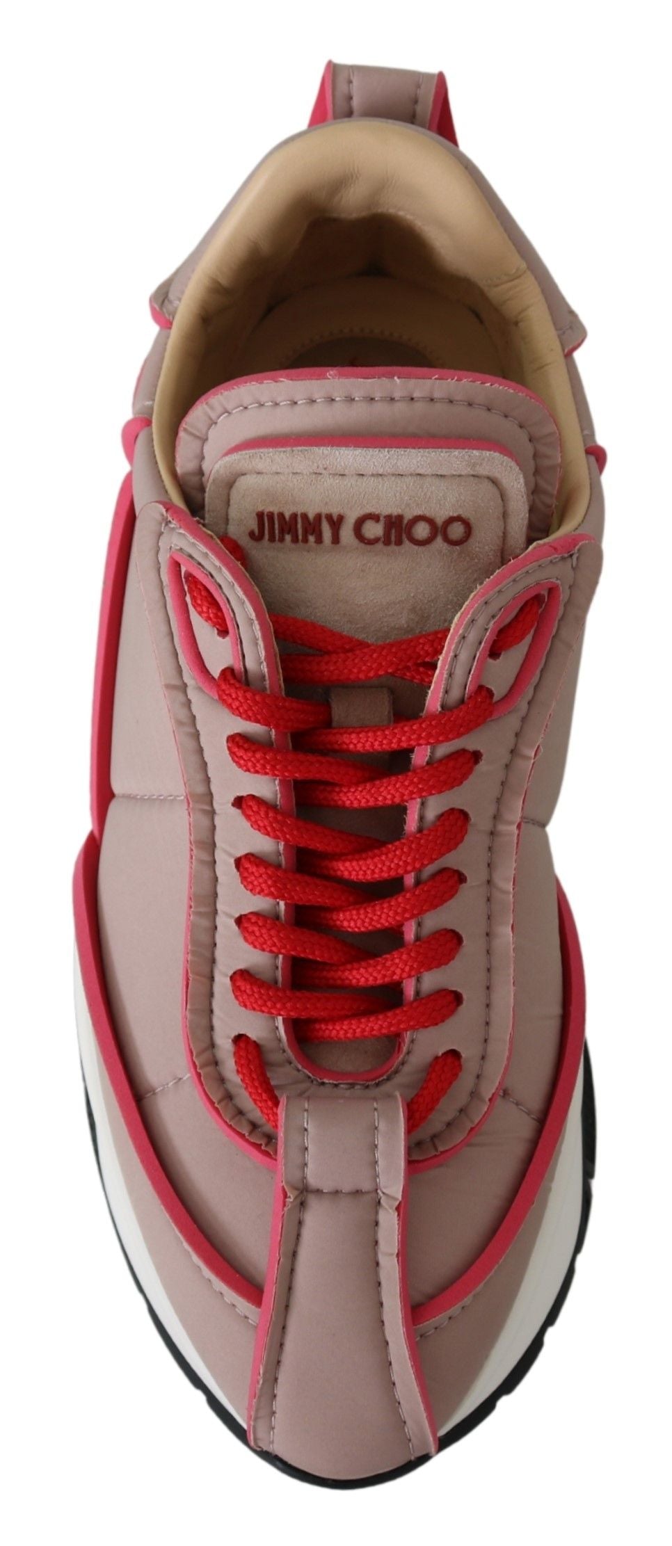 Jimmy Choo Balett Rosa Chic Vadderade Sneakers