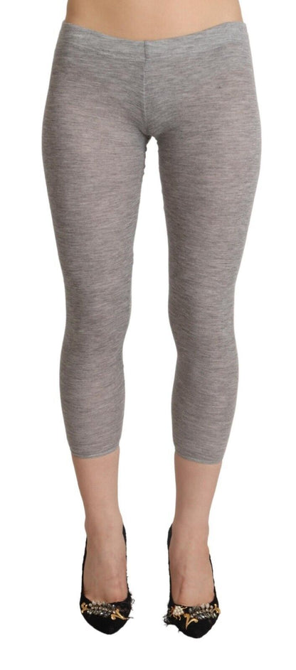 Ermanno Scervino Leggings cortos grises elegantes y ajustados