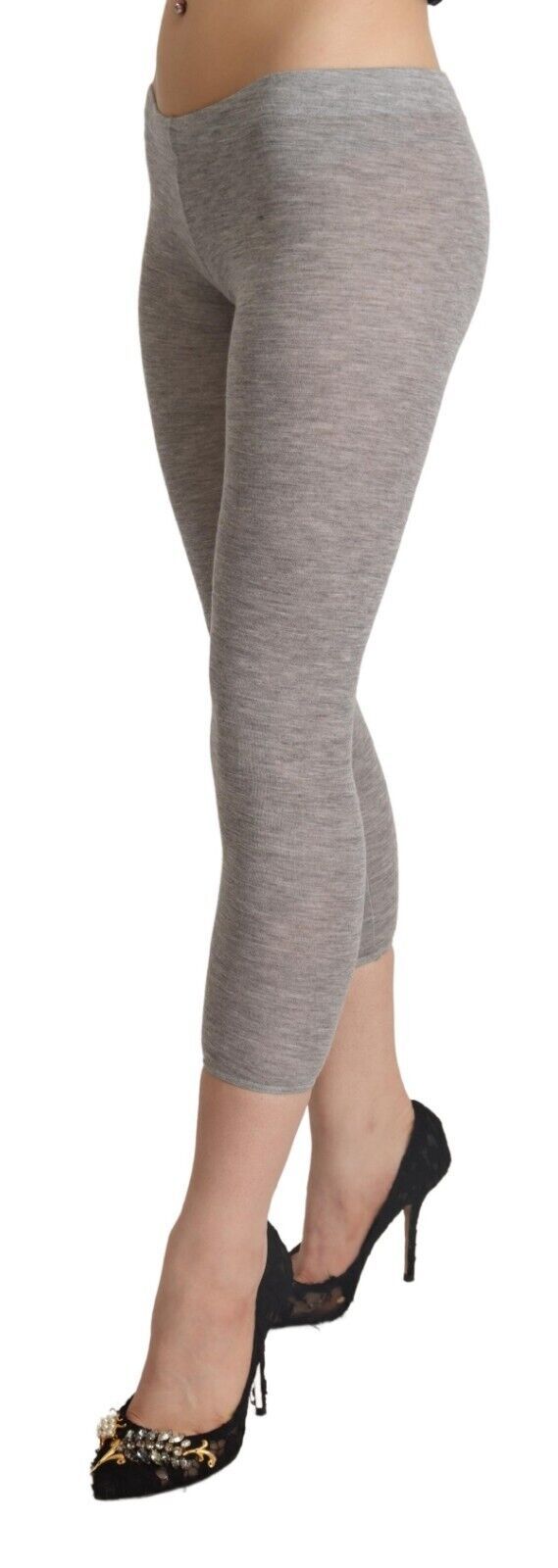 Ermanno Scervino Leggings cortos grises elegantes y ajustados