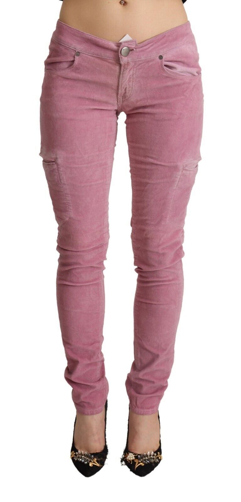 Acht Chic Rosa Skinny Jeans med låg midja