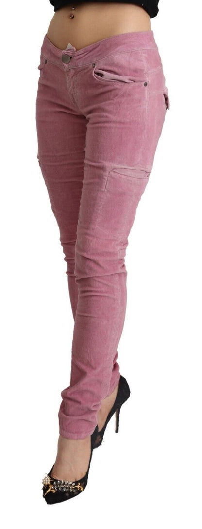 Acht Chic Rosa Skinny Jeans med låg midja