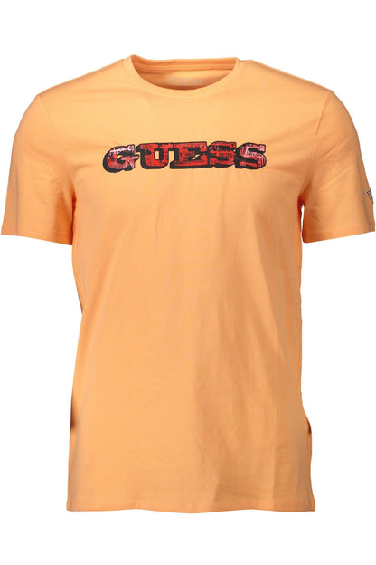 Guess Jeans Orange bomull män T-shirt