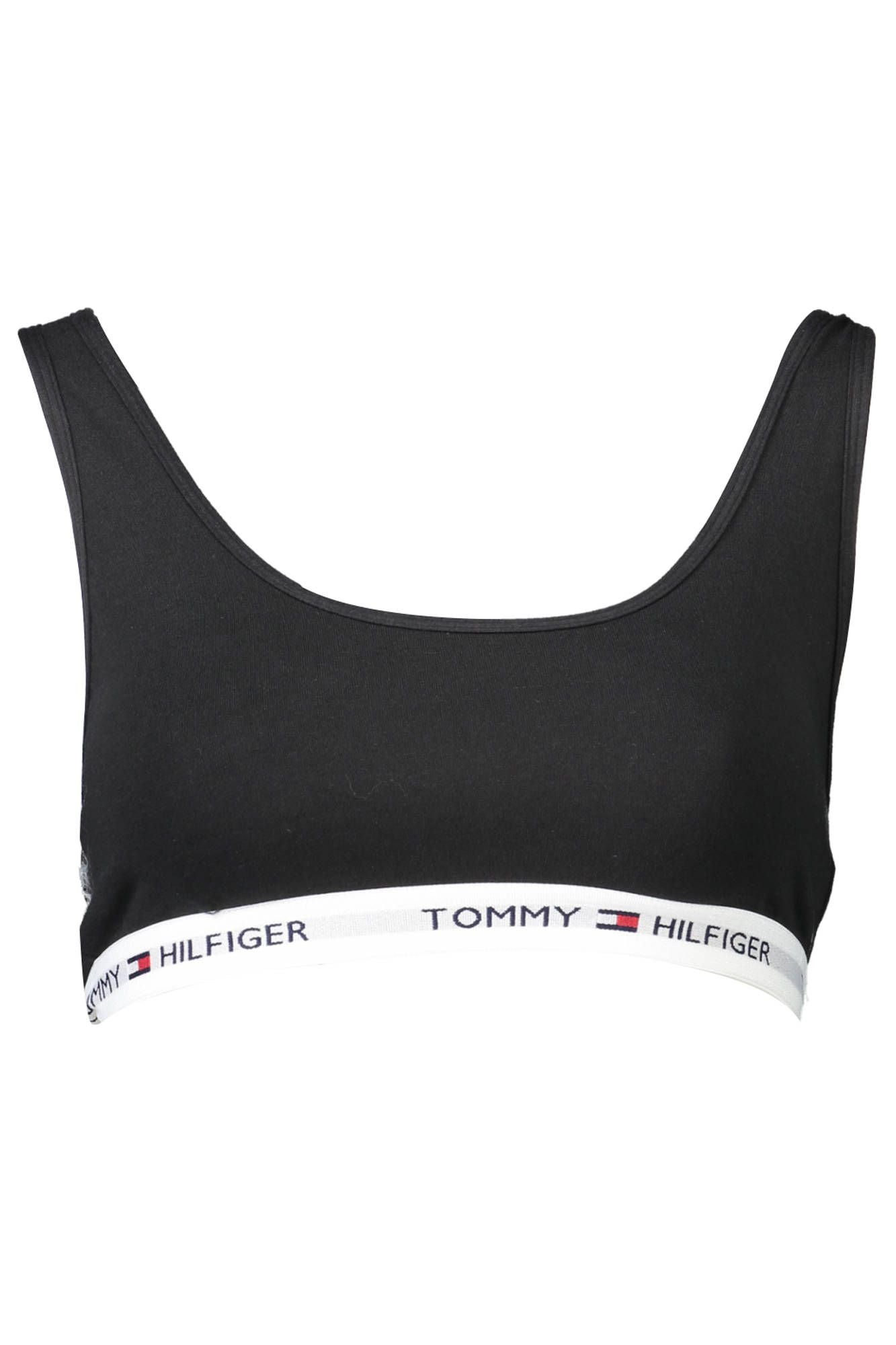 Tommy Hilfiger Svart Bomull Dam Sport BH