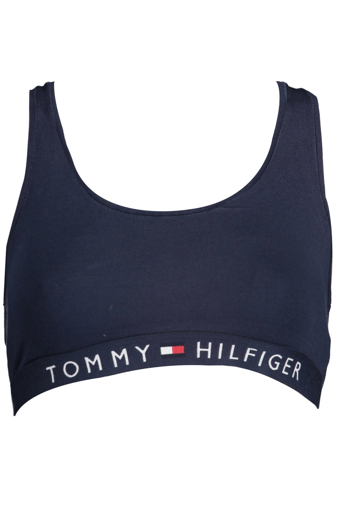 Sujetador deportivo de algodón azul para mujer de Tommy Hilfiger