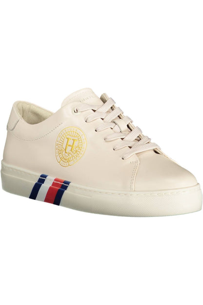 Zapatillas Tommy Hilfiger de piel beige para mujer