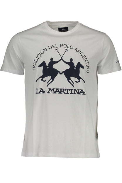 Camiseta de algodón blanca para hombre La Martina