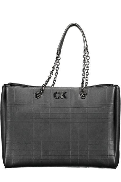 Bolso de mano de mujer de poliéster negro de Calvin Klein