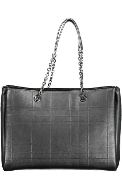 Bolso de mano de mujer de poliéster negro de Calvin Klein