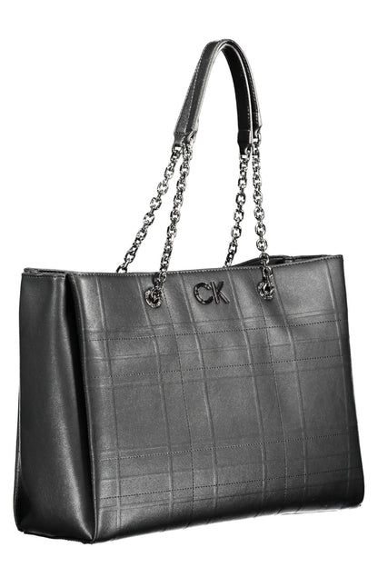 Bolso de mano de mujer de poliéster negro de Calvin Klein