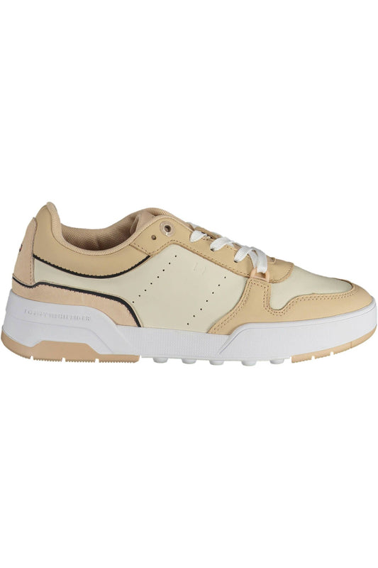 Tommy Hilfiger Beige Läder Sneaker för kvinnor