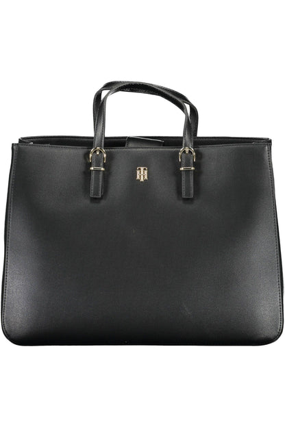 Bolso de mano de mujer de polietileno negro Tommy Hilfiger