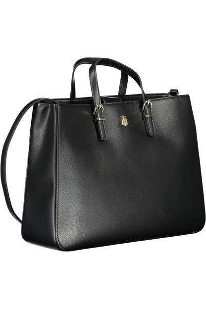 Bolso de mano de mujer de polietileno negro Tommy Hilfiger