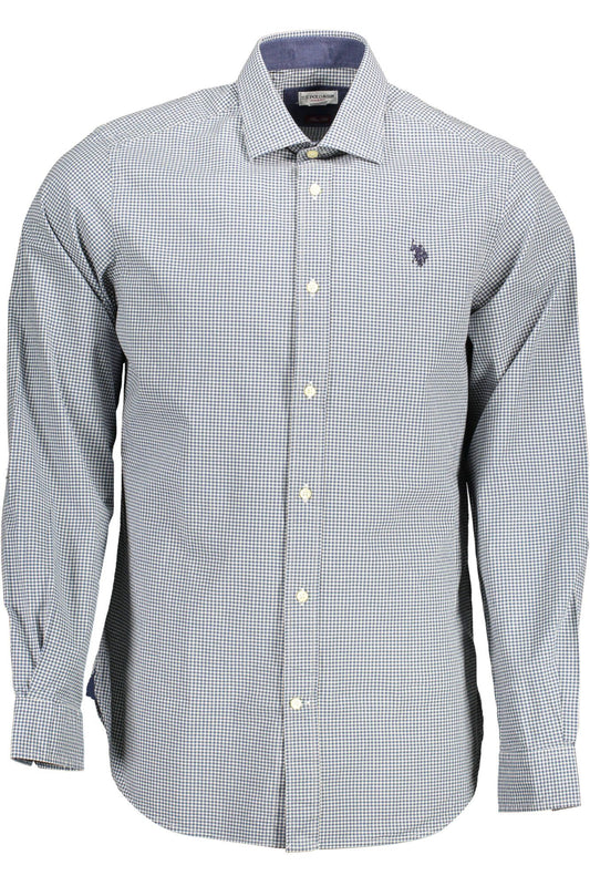 U.S. POLO ASSN. Light Blue Cotton Men Shirt