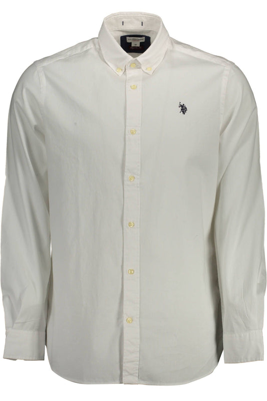 U.S. POLO ASSN. White Cotton Men Shirt