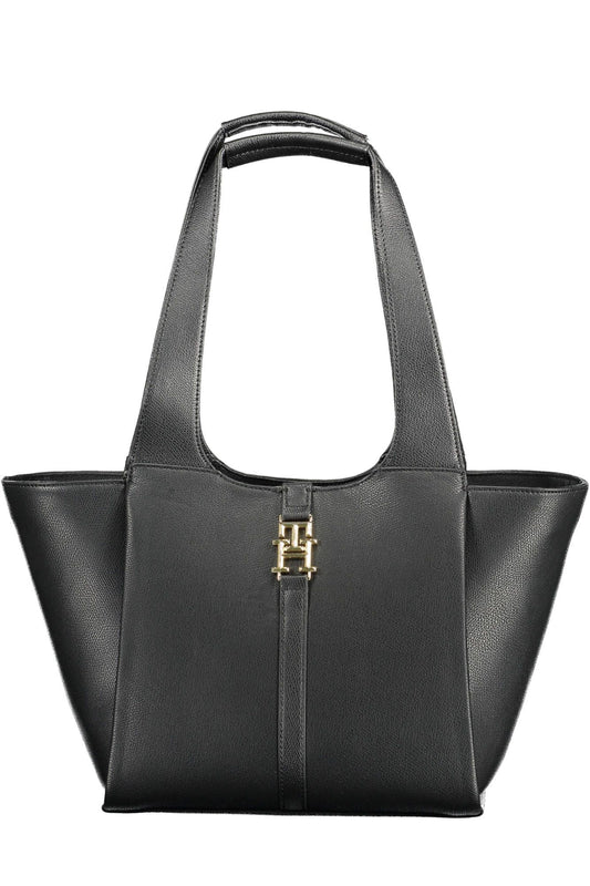 Bolso de mano de mujer de polietileno negro Tommy Hilfiger