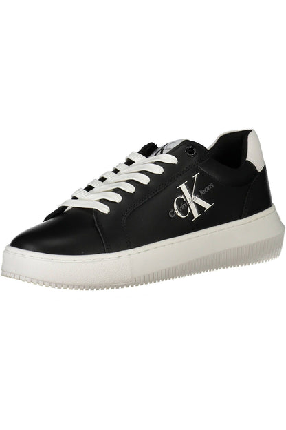 Calvin Klein svart läder Sneaker för kvinnor