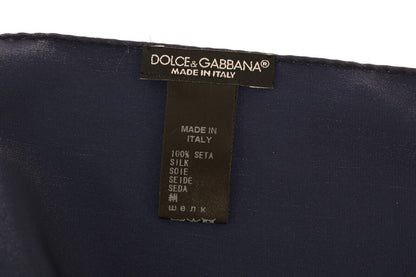 Dolce &amp; Gabbana Elegant Silk Pocket Square i glänsande blått