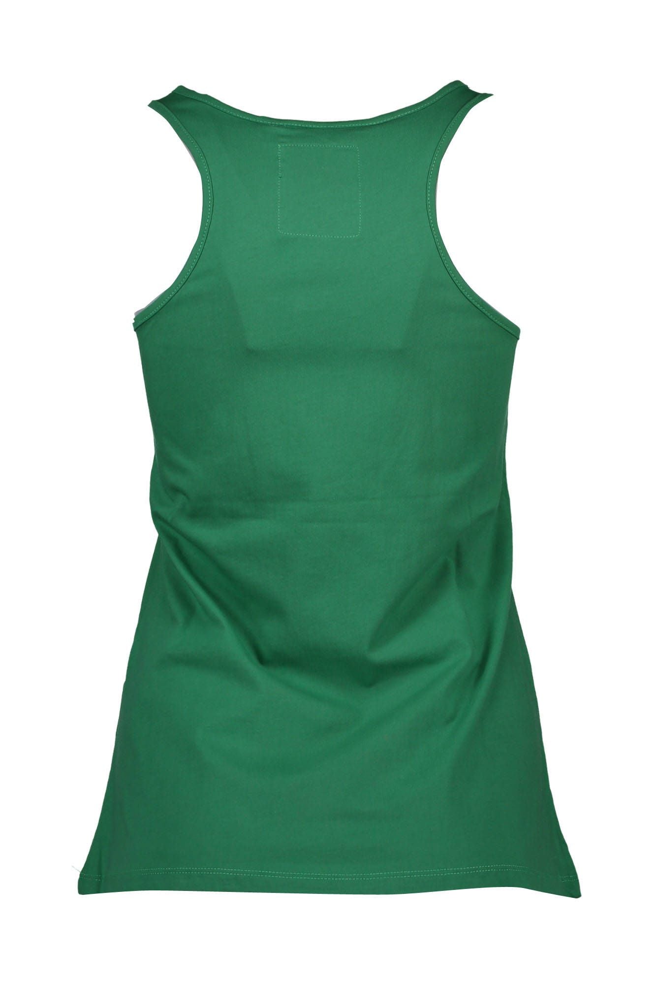 Camiseta sin mangas de algodón verde para mujer Silvian Heach