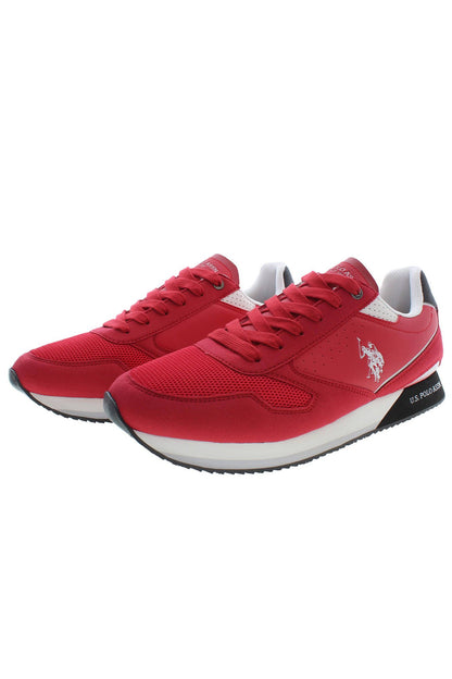 US POLO ASSN. Zapatillas deportivas de poliéster rojo para hombre