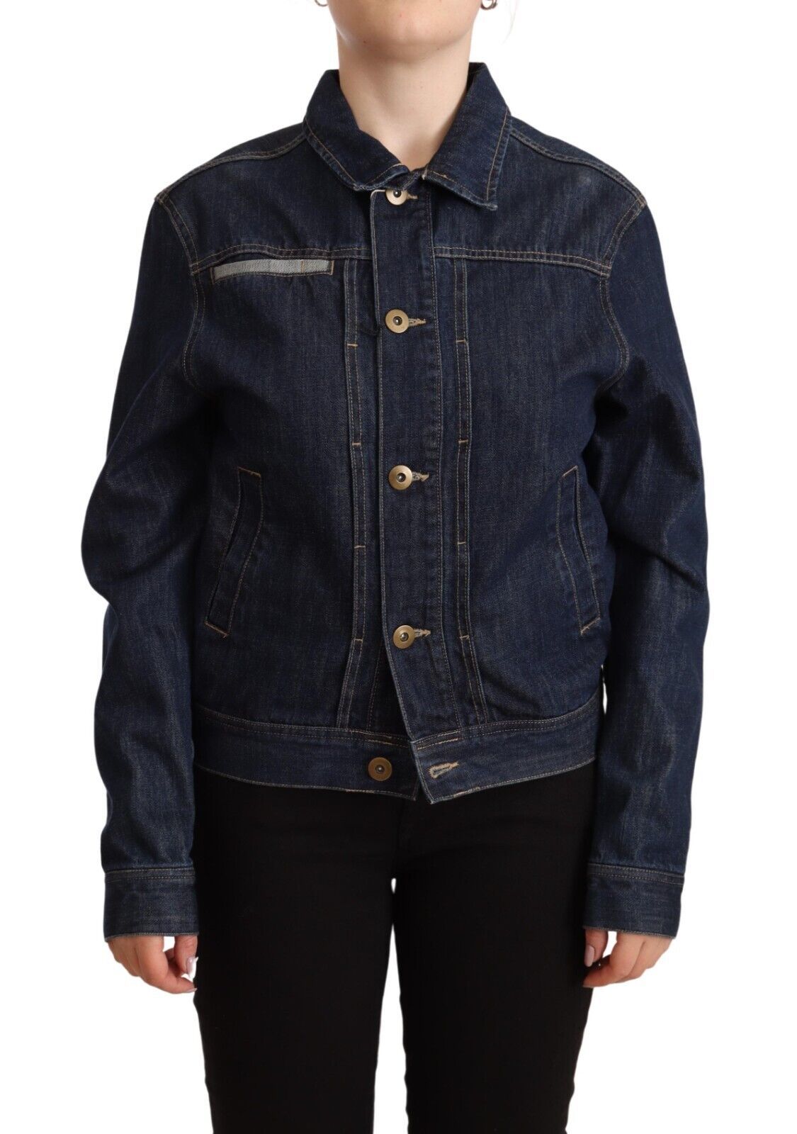 Master Coat Elegant Dark Blue Denim Jacket