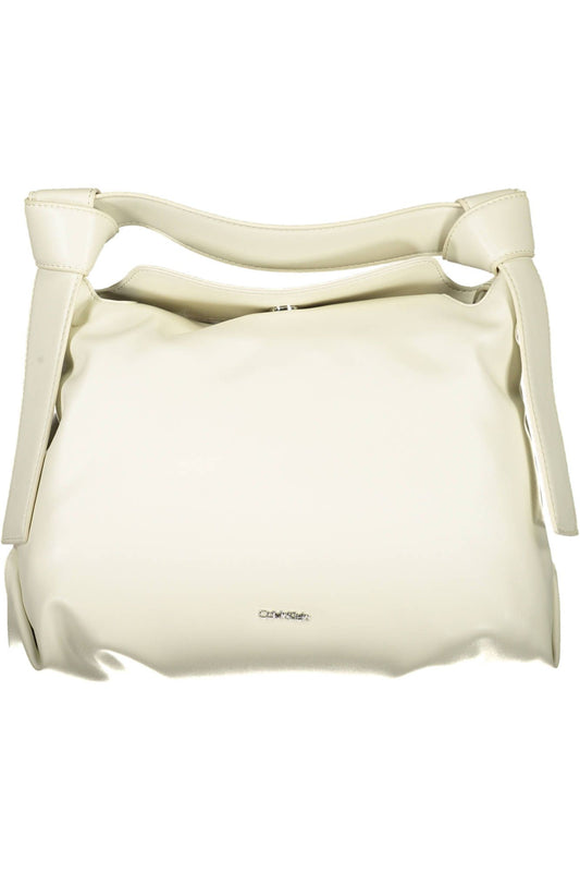 Bolso de mano de poliéster color beige para mujer de Calvin Klein