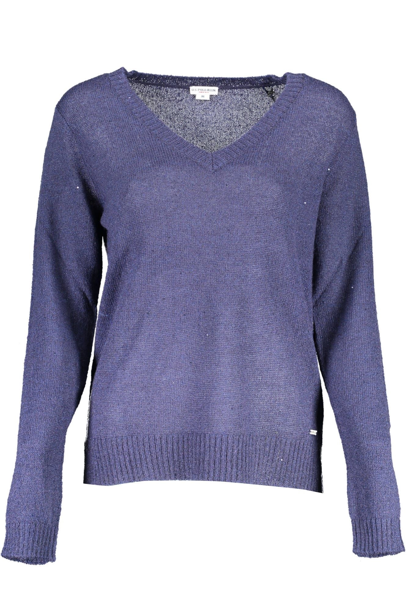 U.S. POLO ASSN. Blue Acrylic Women Sweater