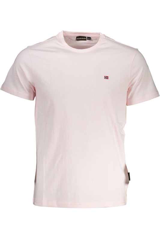 Camiseta Napapijri de algodón rosa para hombre