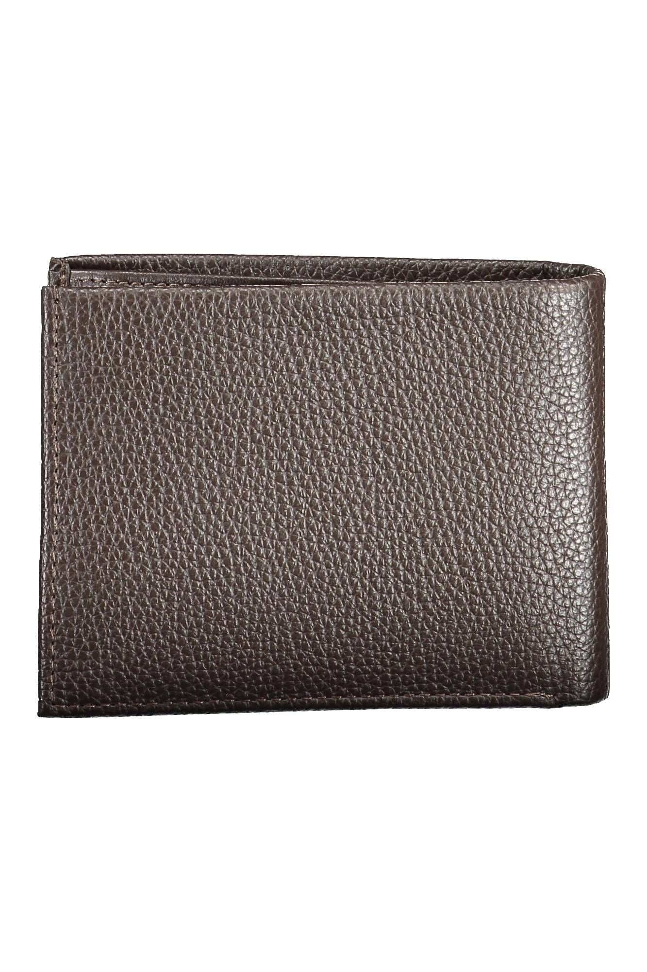 Cartera de cuero marrón para hombre de Calvin Klein