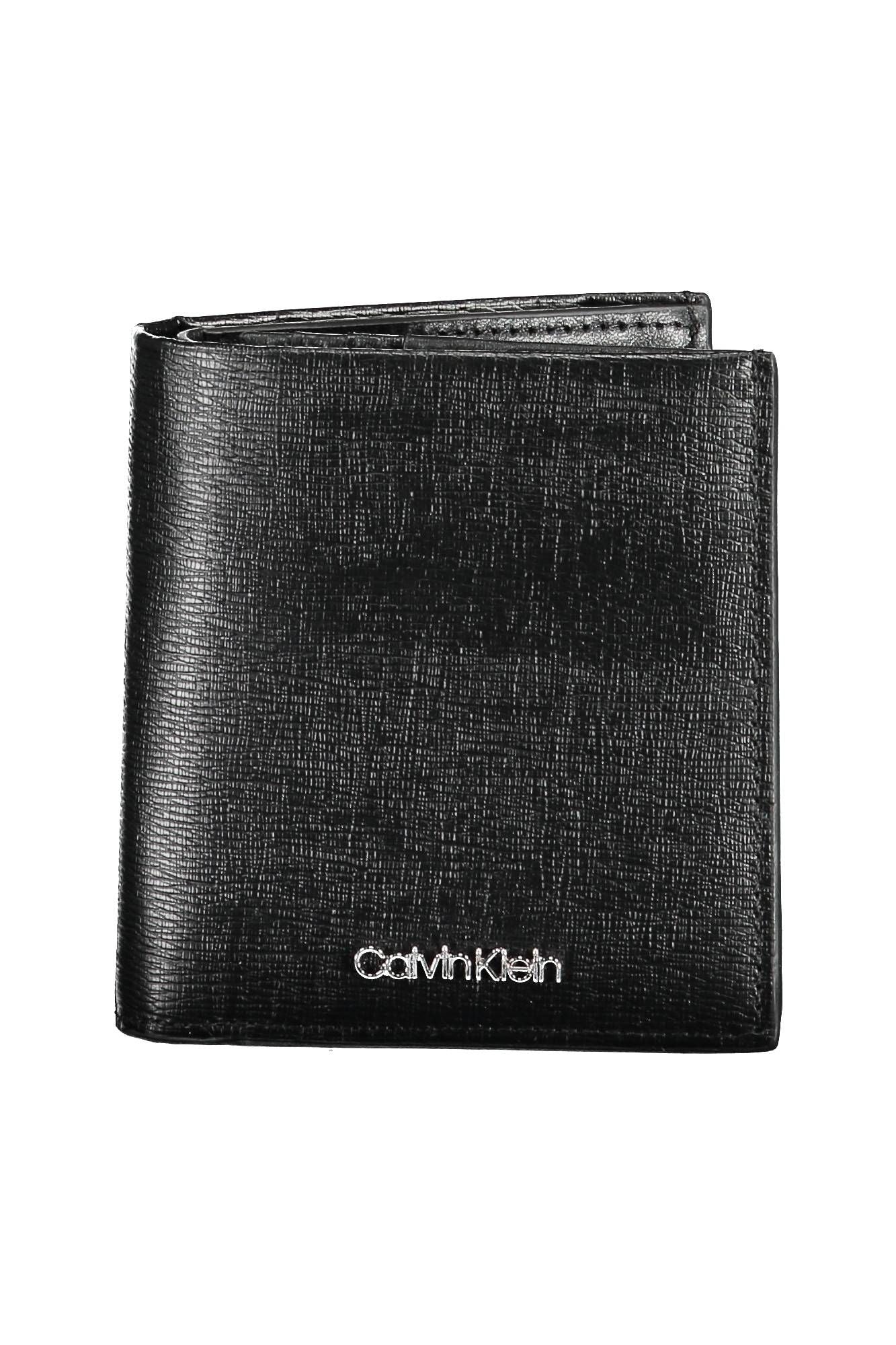 Cartera de cuero negra para hombre de Calvin Klein