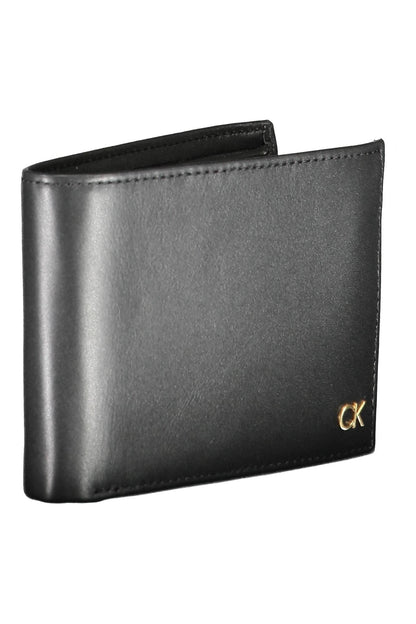 Cartera de cuero negra para hombre de Calvin Klein