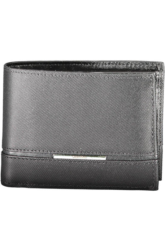 Cartera de cuero negra para hombre de Calvin Klein