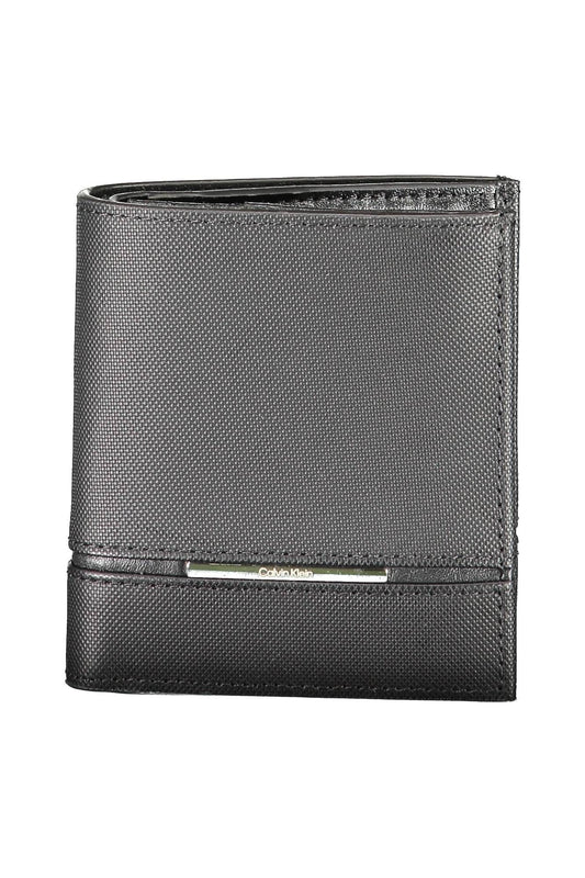 Cartera de cuero negra para hombre de Calvin Klein