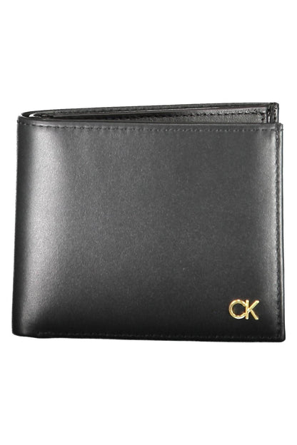 Cartera de cuero negra para hombre de Calvin Klein