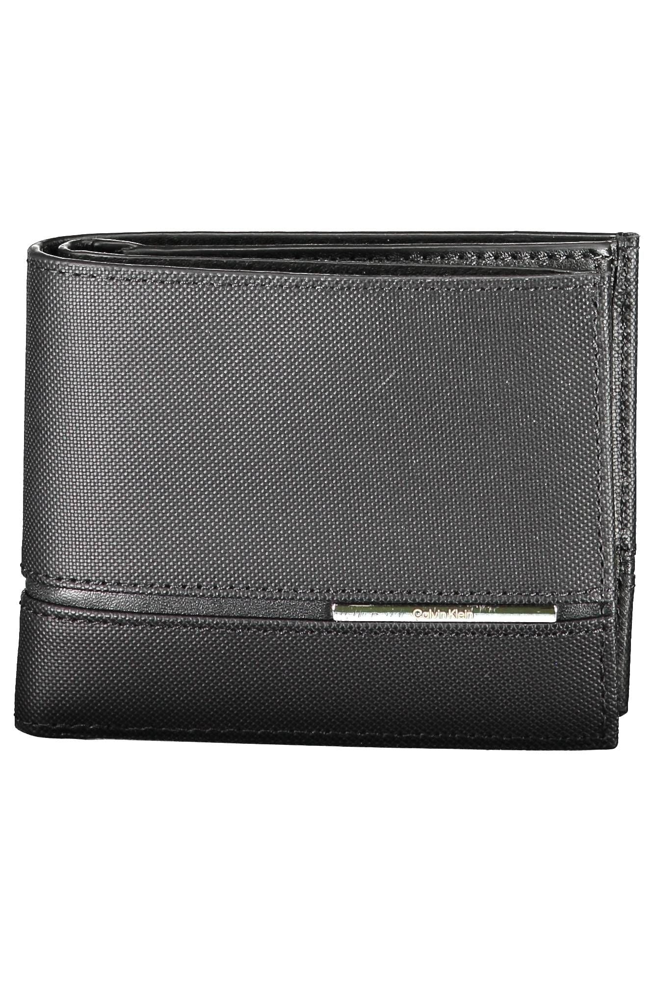 Cartera de cuero negra para hombre de Calvin Klein