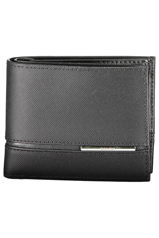 Cartera de cuero negra para hombre de Calvin Klein