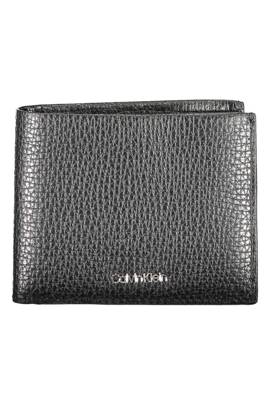 Cartera de cuero negra para hombre de Calvin Klein