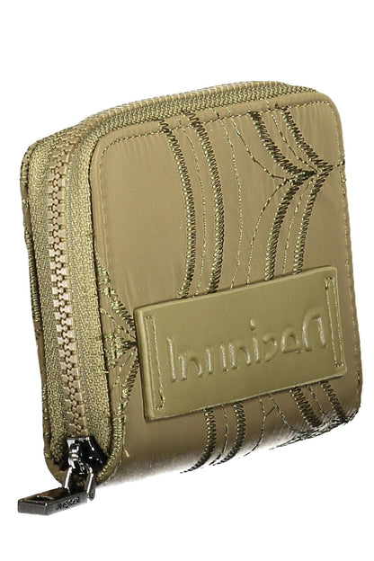 Cartera de mujer de poliéster verde Desigual