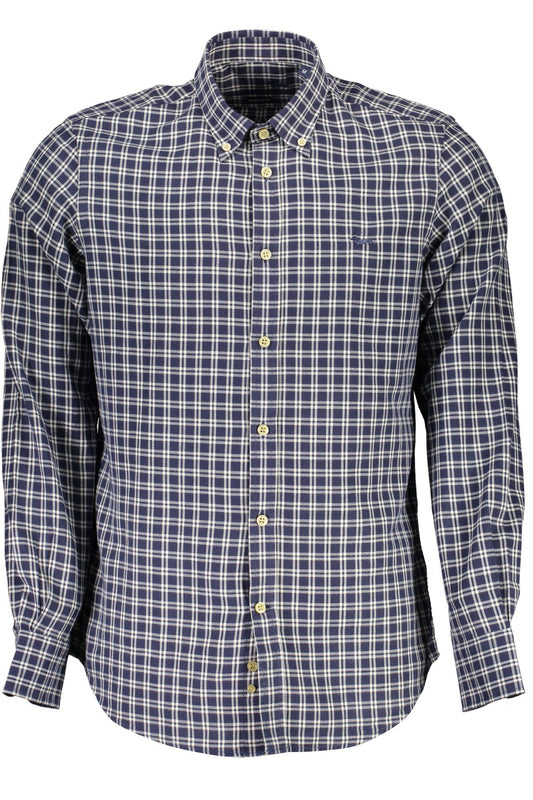 Camisa de algodón azul para hombre de Harmont &amp; Blaine