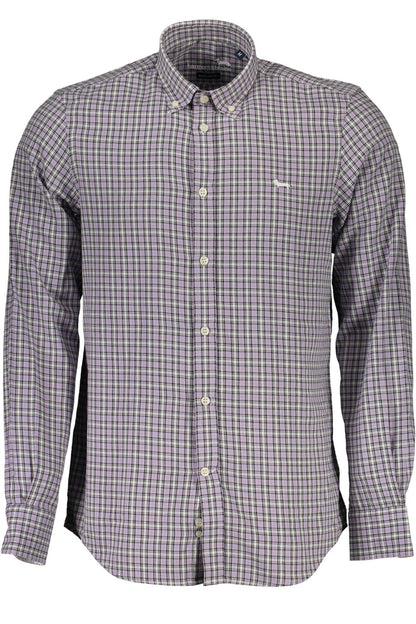 Camisa de algodón violeta para hombre de Harmont &amp; Blaine