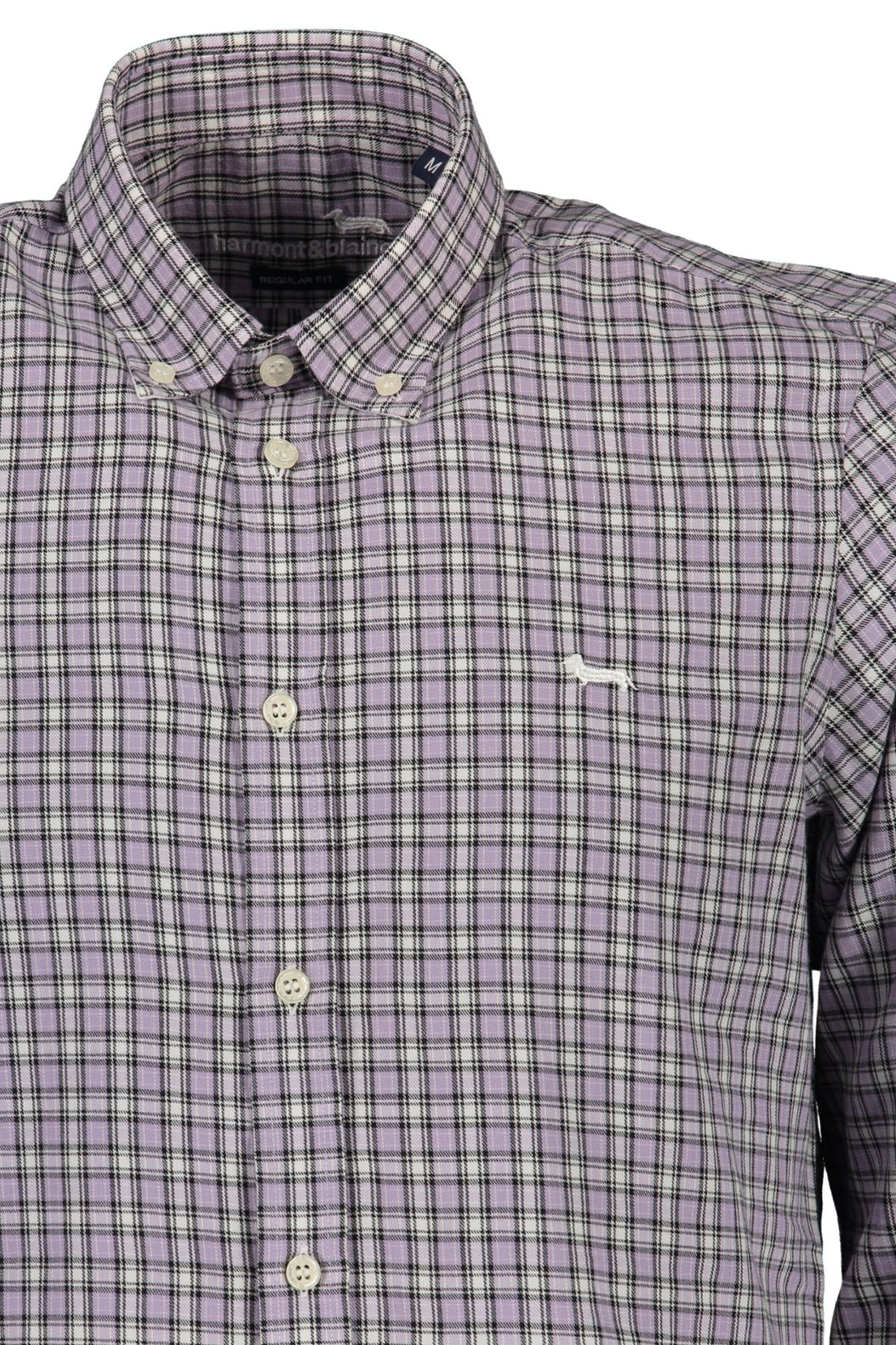 Camisa de algodón violeta para hombre de Harmont &amp; Blaine